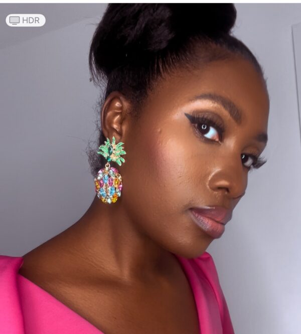 Pineapple Gemstone Earrings - Image 2