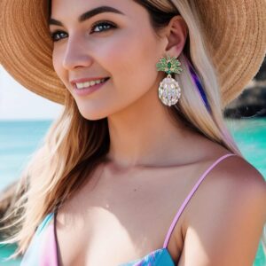 Pineapple Gemstone Earrings
