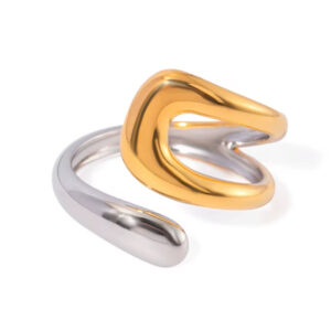 Dual-Tone Intertwined Ring