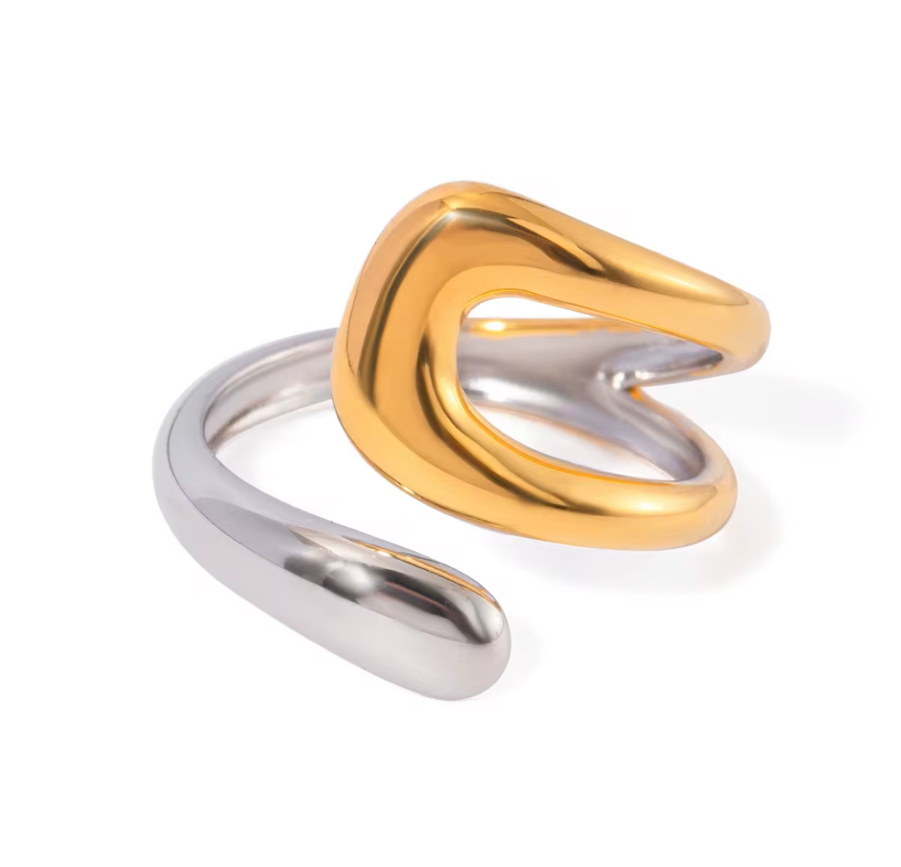 Dual-Tone Intertwined Ring